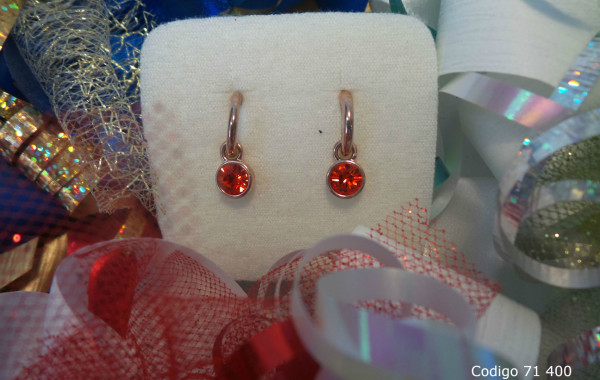 Aretes Swarovski Elements Color Rojo Codigo 71 400