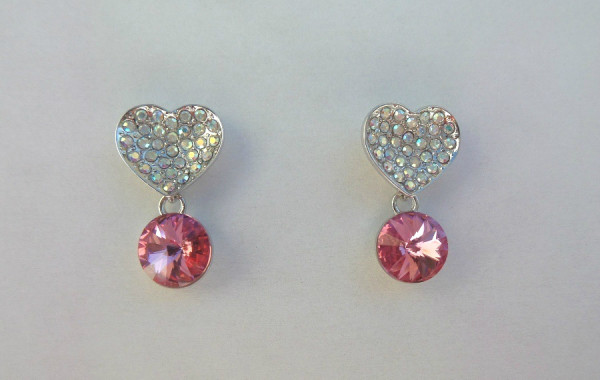 Aretes Swarovski Elements Color Rosa Codigo 18 430