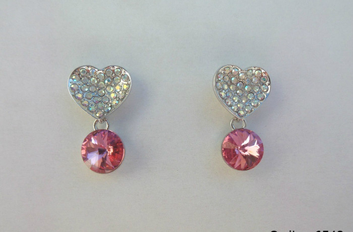 Aretes Swarovski Elements Color Rosa Codigo 18 430