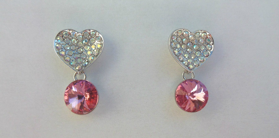 Aretes Swarovski Elements Color Rosa Codigo 18 430